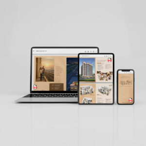 professional digital brochure design displayed on laptop tablet and mobile screen